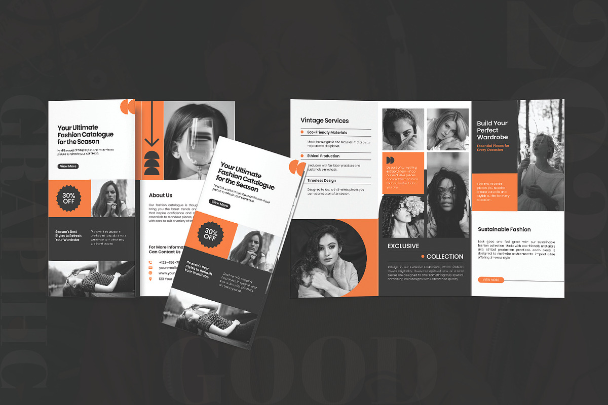 Fashion Geometric - Trifold Brochure, a Brochure Template by AQR Studio (Photo 2 of 2)
