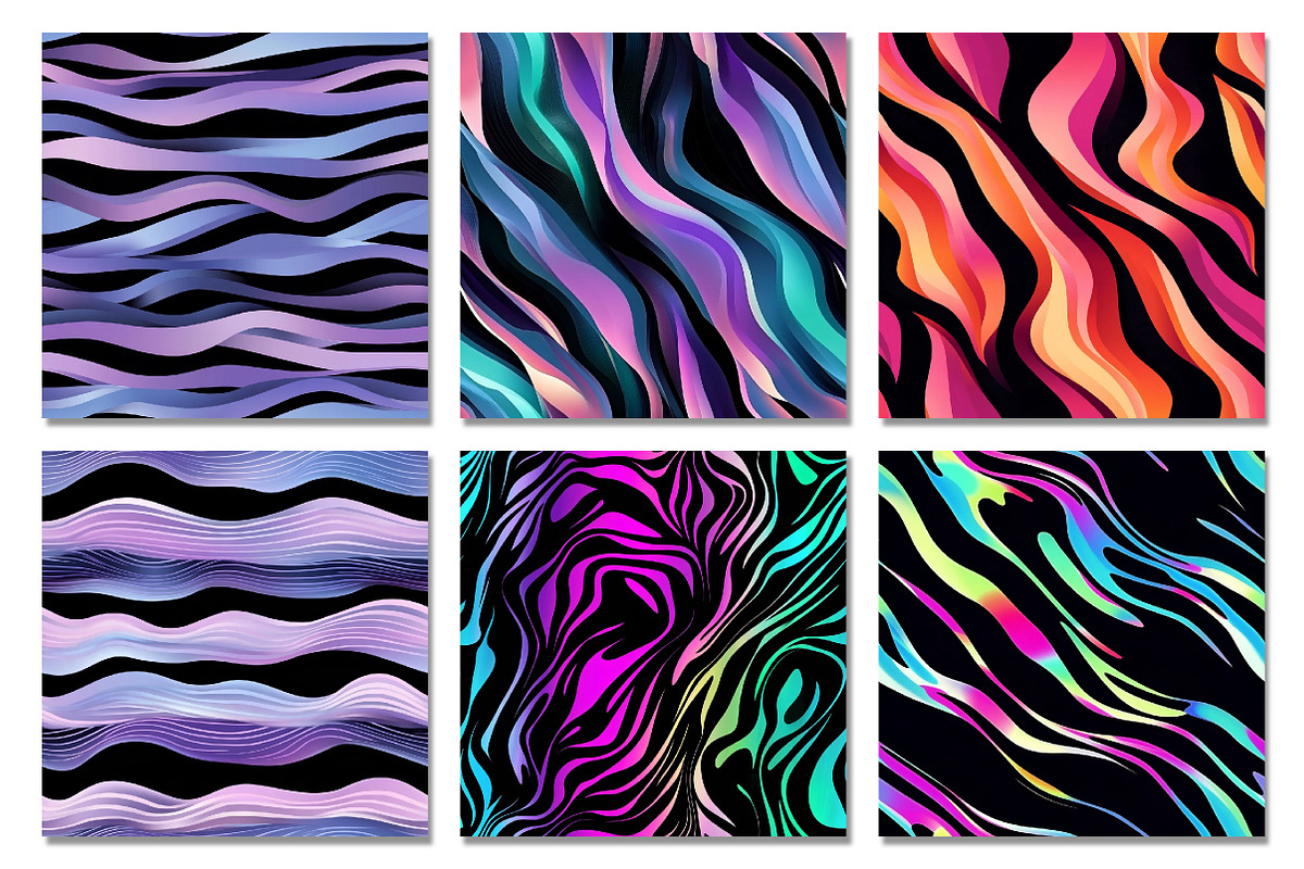 Abstract Wavy Lines Digital Paper, a Texture Graphic by Dream Creation (Photo 4 of 7)
