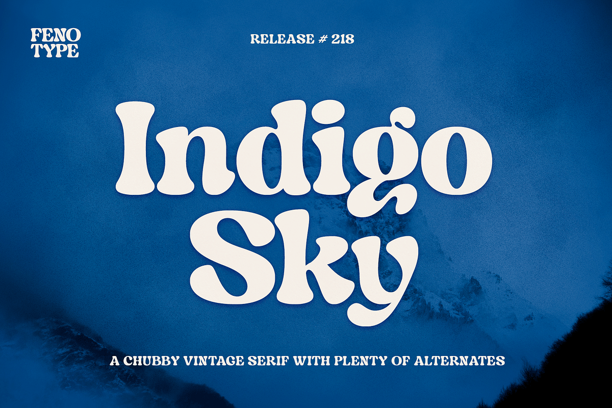 Indigo Sky - Retro Serif, a Serif Font by Fenotype (Photo 2 of 15)