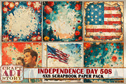 Retro Independence Day 50s journal, a Person Illustration by CraftArtStory (Thumbnail 5 of 7)