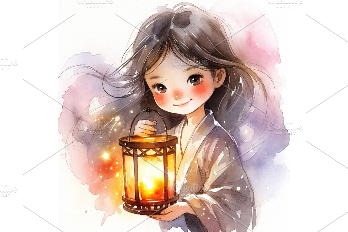 Whimsical Girl Happy NewYear clipart, a Seasonal Illustration by Creative design (Photo 7 of 7)