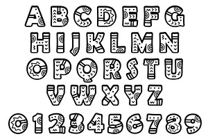 African, Aztec or Maya tribal font, an Icon by BabySofja