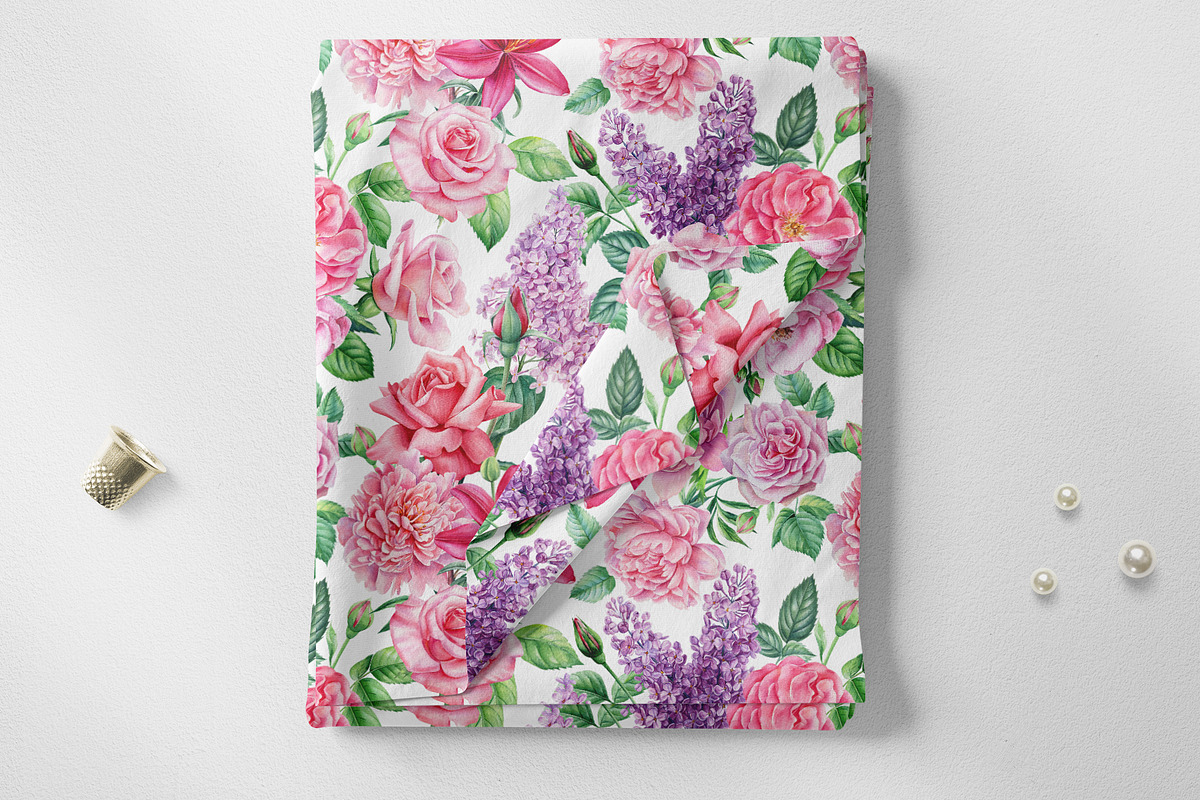 Garden Flowers hand drawn watercolor, a Decorative Illustration by Hanna Hryharenka (Photo 14 of 16)