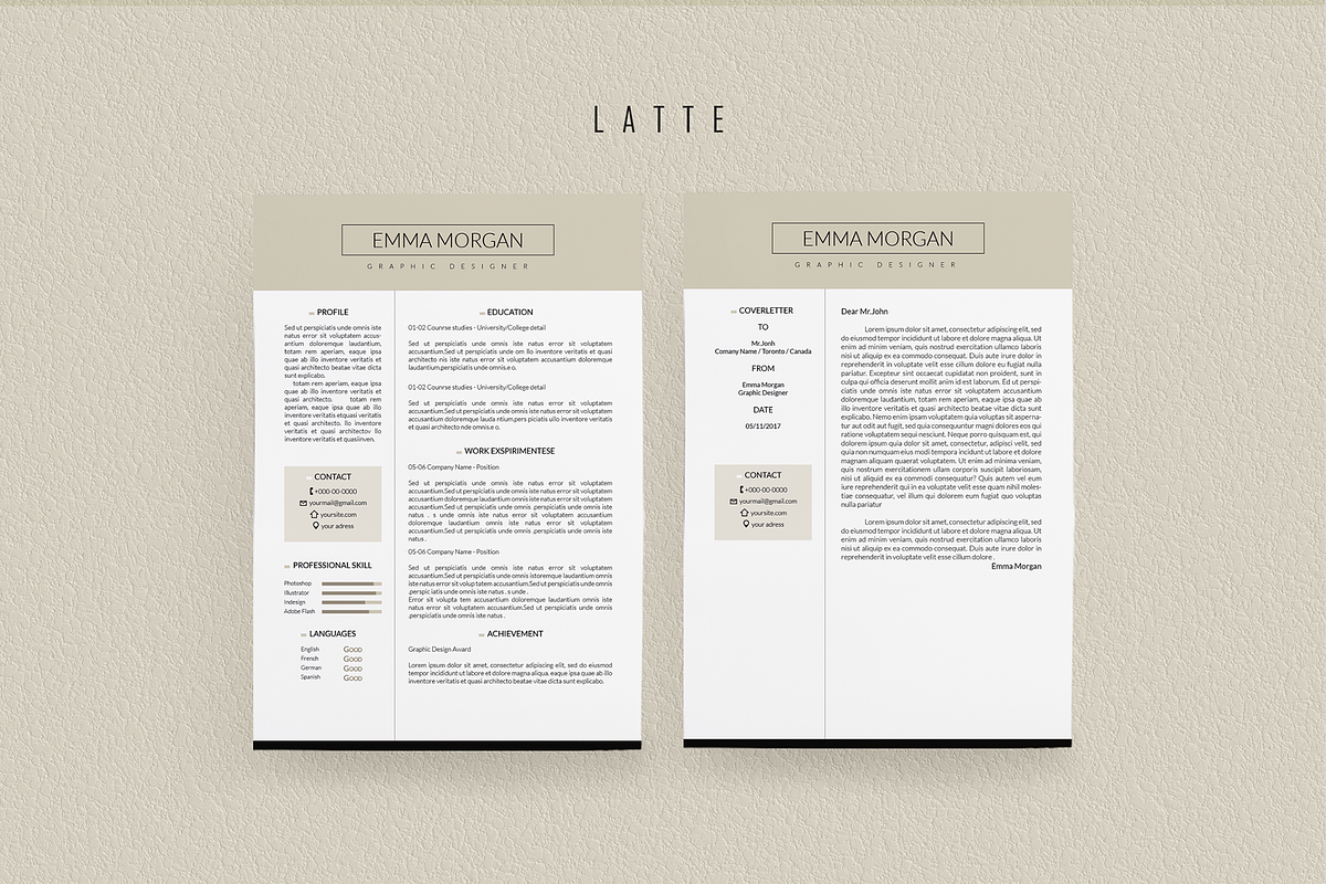Professiona Resume BUNDLE Template M, a Resume Template by Showy68 Template (Photo 4 of 6)