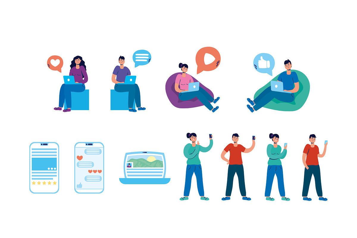 Social Media People Set, a Templates & Theme by studiogstock (Photo 1 of 2)