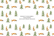 Watercolor cute winter foxes, an Animal Illustration by Garden in frame (Thumbnail 8 of 8)