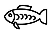 Fish icon, an Outline Icon by Sumberpangan (Thumbnail 4 of 5)