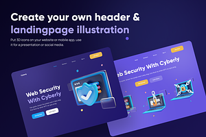 Cyberly - Cyber Security 3D Icon Set