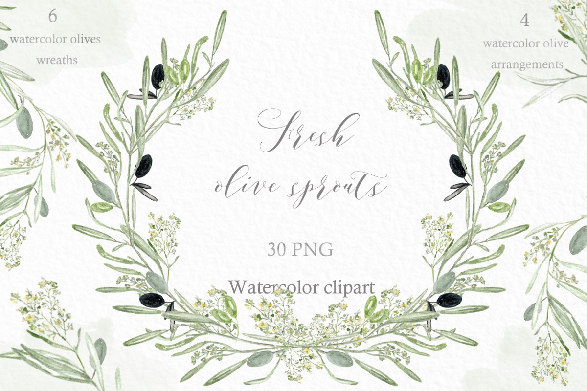 Green Bundle. vol.2. Watercolor, a Decorative Illustration by LABFcreations (Photo 13 of 14)