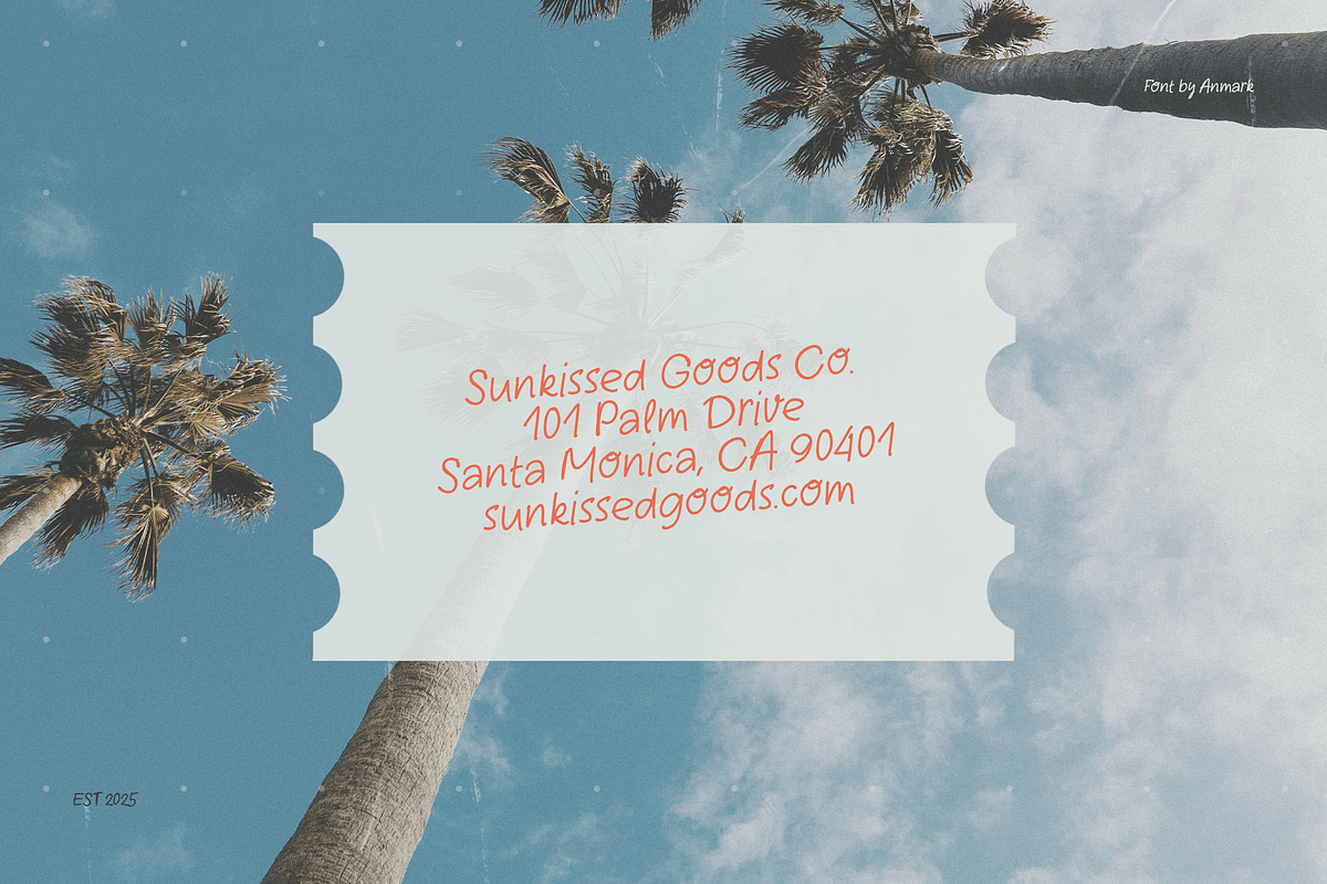Breezy Lines Handwritten Summer Font, a Handwritten Font by AnMark (Photo 3 of 9)