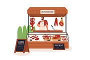 Farmers market stalls set + banners, a Food Illustration by Good Studio (Thumbnail 9 of 11)