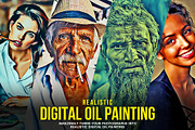 Realistic Digital Oil Painting, an Action Add-On by U_Design (Thumbnail 1 of 9)