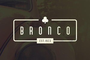 Bronco Typeface