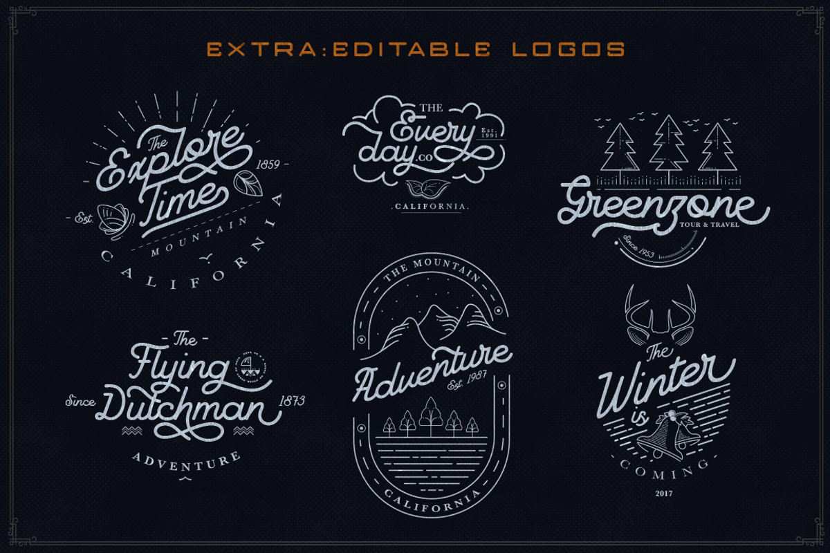 Goodline - Monoline Font + Extras preview 7