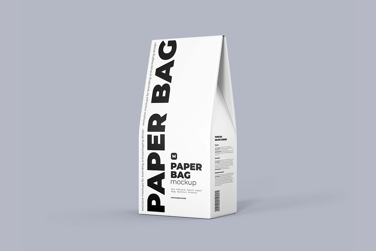 Paper Bag Mockup. Half Side - L view, a Packaging Mockup by easymock (Photo 6 of 11)