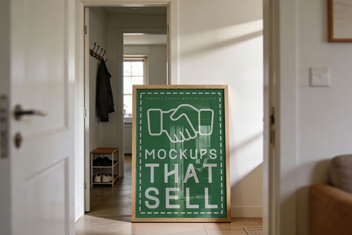 Hallway Poster Frame with Reflection, a Mockup by DesignRocket (Photo 8 of 9)