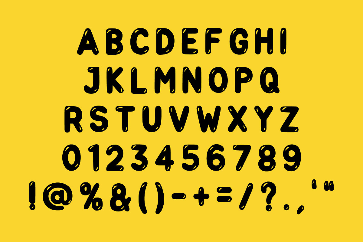 Kinder Bubble - Cute Bubble Font, a Sans Serif Font by Limited.studio (Photo 5 of 5)