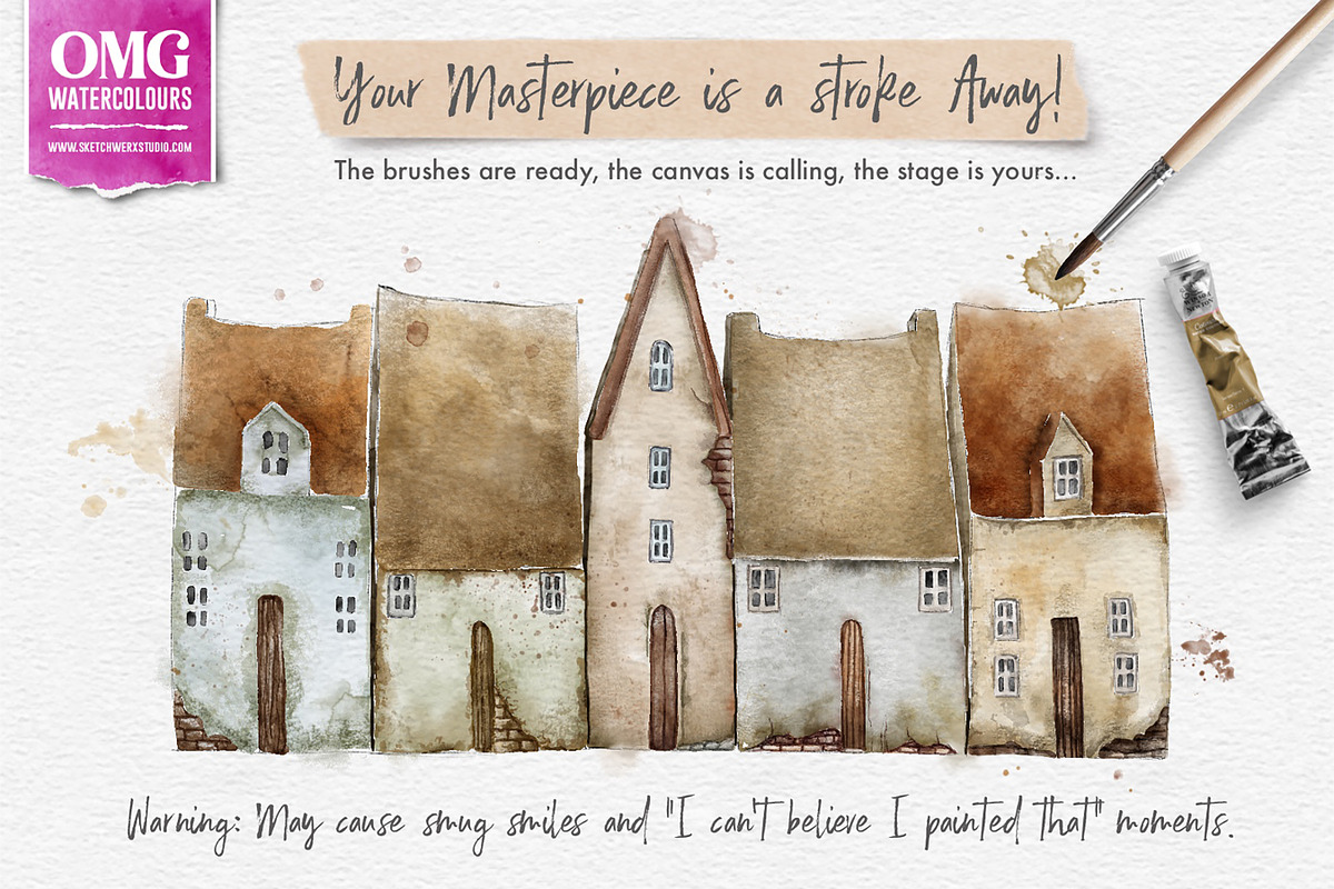 OMG Watercolours for Procreate, a Brushes & More by SketchWerx (Photo 16 of 16)