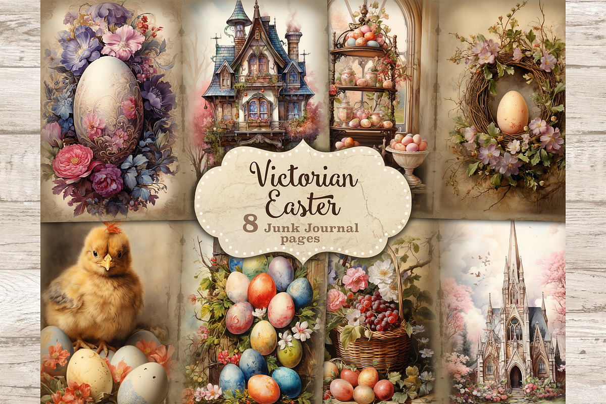 Easter Junk Journal Pages, a Seasonal Illustration by GlamArtZhanna (Photo 1 of 10)