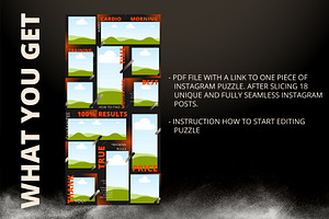 Fitness Instagram Puzzle Template