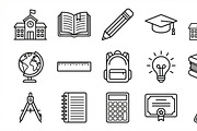 Bundle vector Education Icon Set, an Outline Icon by adenpinkstore (Thumbnail 3 of 12)