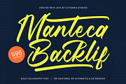 Manteca Backlif Bold Calligraphy, a Script Font by Letterena Studios Script (Thumbnail 1 of 20)