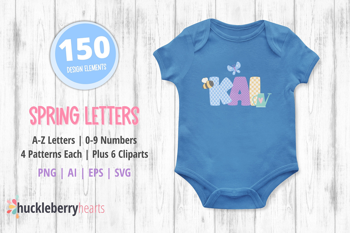 Spring Letters Clipart, an Object Illustration by Huckleberry Hearts (Photo 4 of 4)