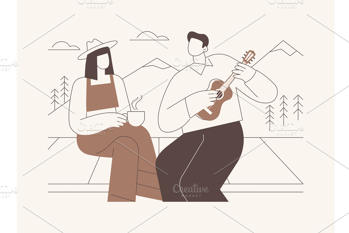 Ukulele isolated cartoon vector, a Person Illustration by Visual Generation
