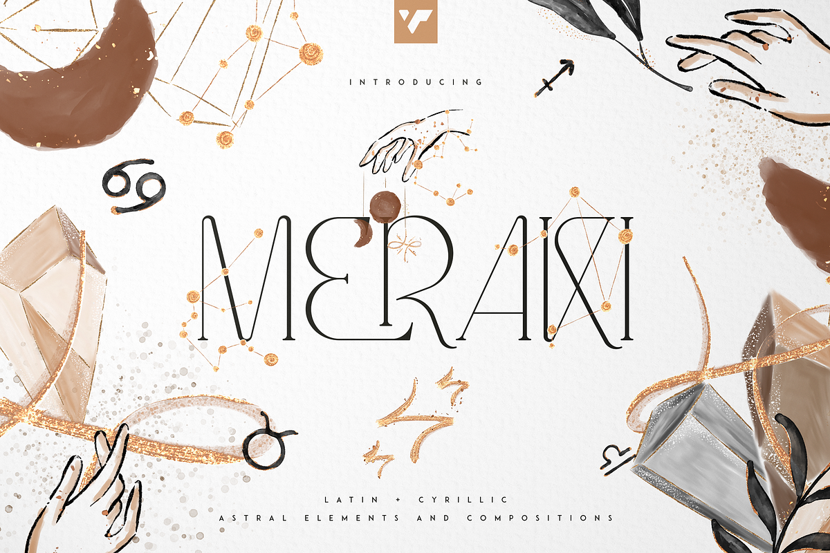 Meraki display font + more, a Serif Font by VP Fonts (Photo 1 of 22)