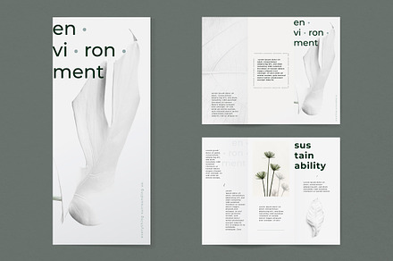 Environmental brochure template set, a Brochure Template by rawpixel