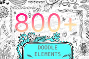800+ DOODLE ELEMENTS SET, a Templates & Theme by karakotsya (Thumbnail 1 of 24)
