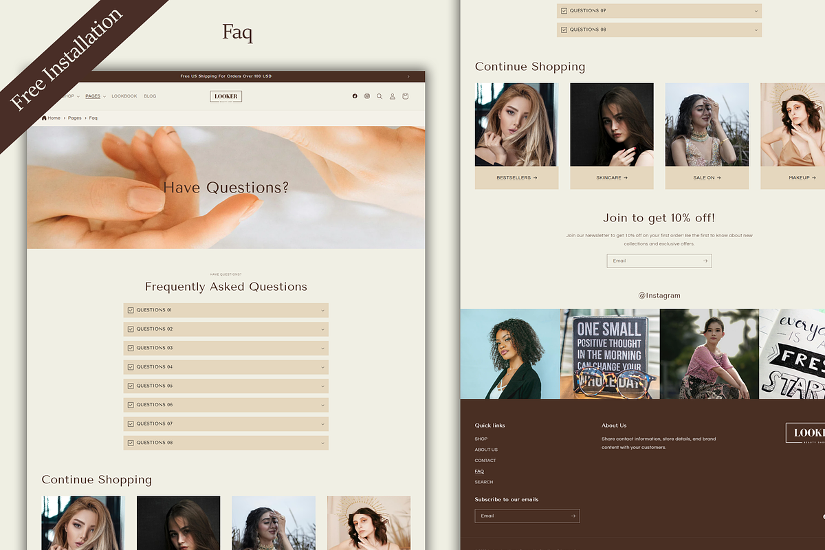 Looker – Beauty Shop Shopify Theme, a Shopify Template by QuickArtisan (Photo 7 of 11)