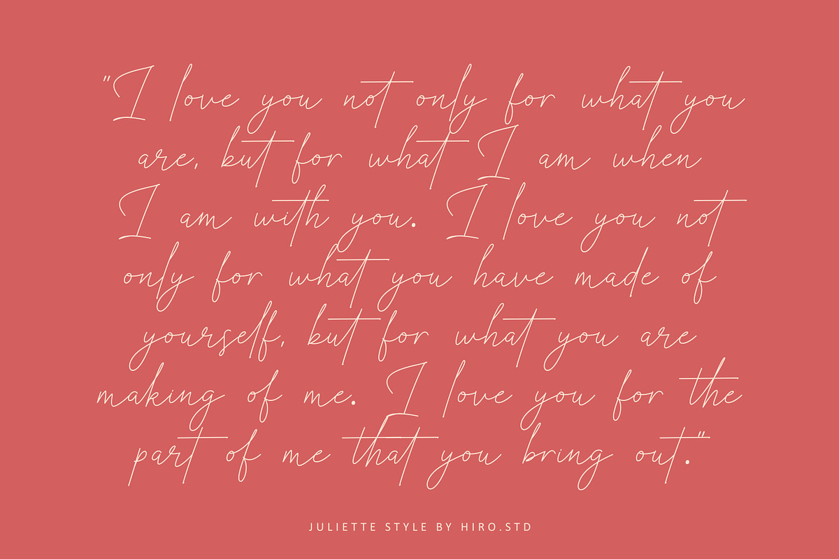 Juliette Style - Monoline Font, a Sans Serif Font by HIRO.std (Photo 10 of 11)