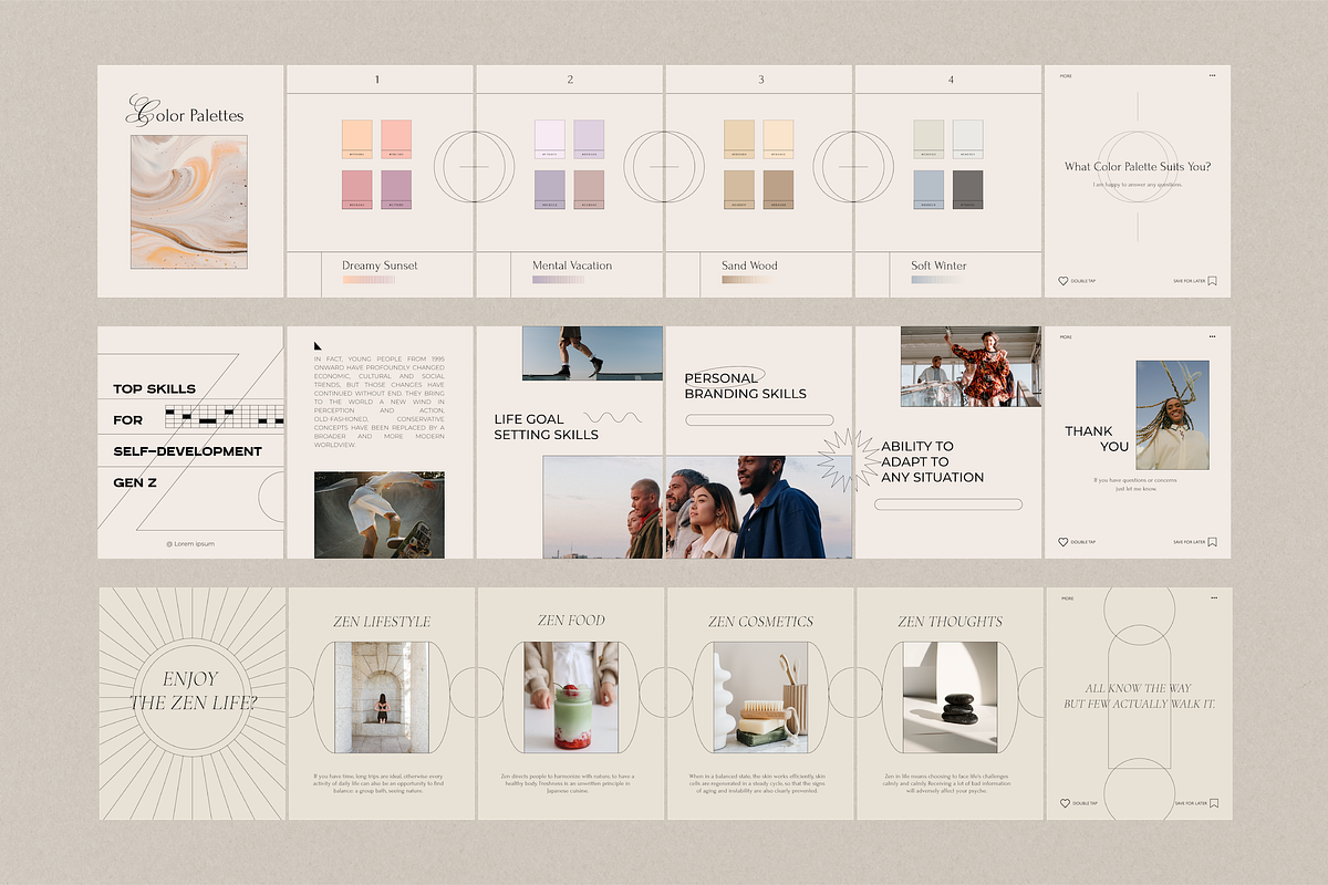 Gué-carousel Instagram template, a Social Media Template by Kimo Studio (Photo 3 of 12)