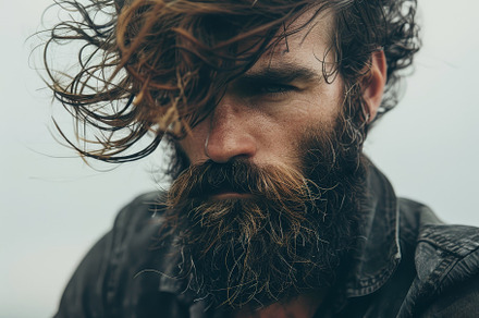 A man with a rugged beard and tousle, a Photo by Iftikhar Alam