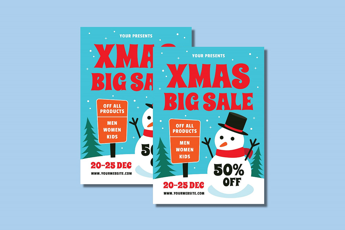 Xmas Big Sale Flyer Set, a Flyer Template by Patria Ari (P4tcreativa) (Photo 2 of 4)