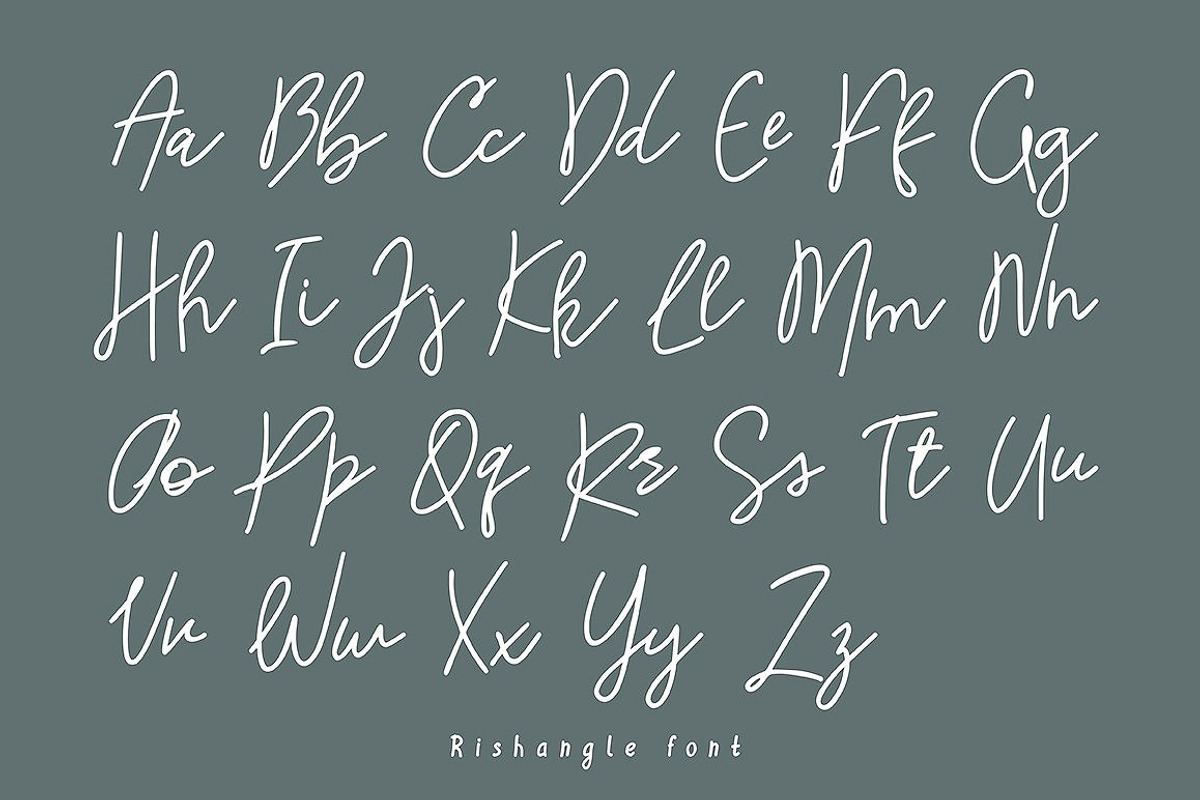 Rishangle Handwritten Script preview 2