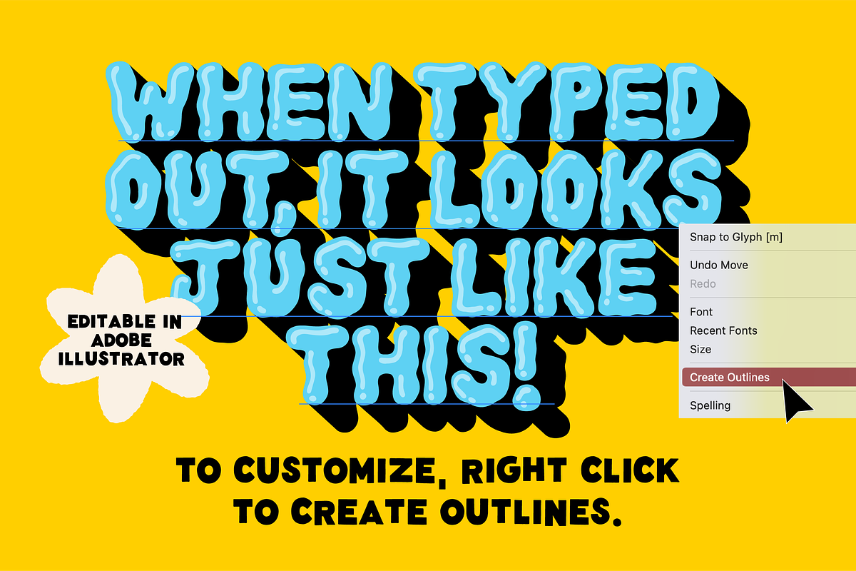 Ooze Out Loud! SVG Color Font, a Handwritten Font by Meg Lewis Fun House (Photo 9 of 11)