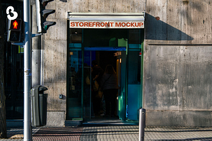 Storefront Sign Mockup PSD