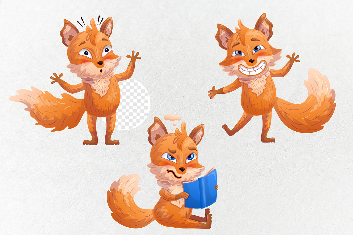 Fox character. Vector clipart, an Animal Illustration by VaraNa Art
