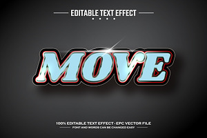 Move 3D editable text effect, a Layer Style Add-On by nicemorning