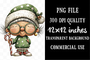 Funny Old Lady Christmas Sublimation, an Illustration by Designking (Thumbnail 3 of 4)
