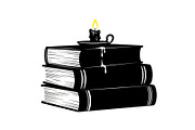 Vintage Book Stack Candle Bundle, an Illustration by jahid234 (Thumbnail 11 of 31)