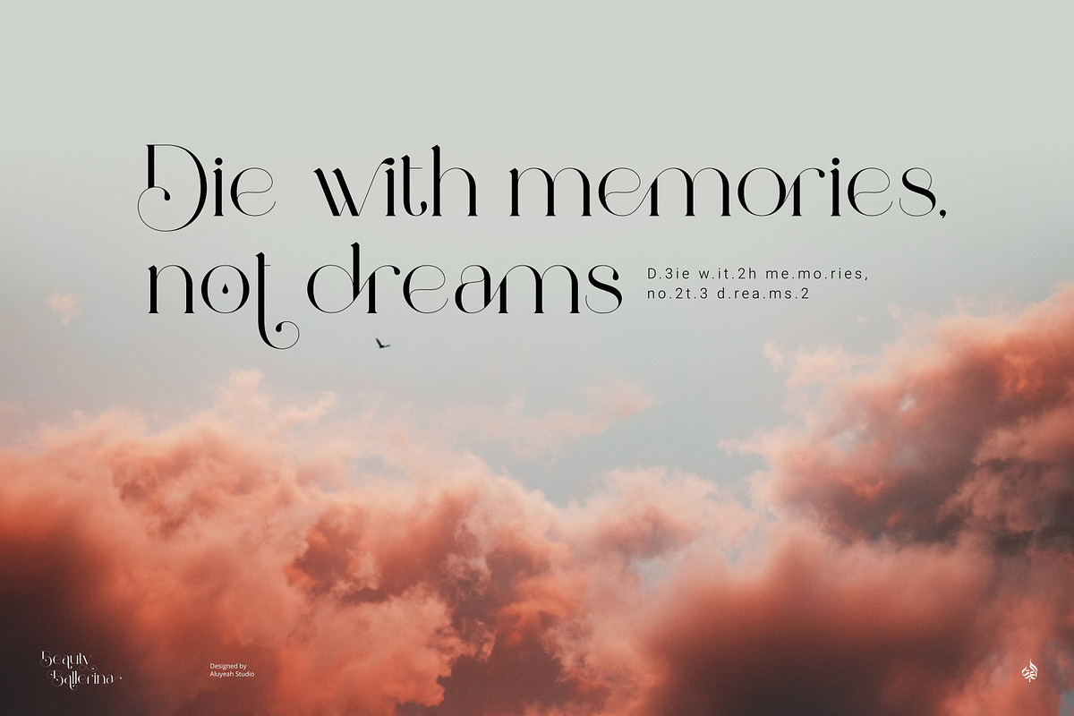 Beauty Ballerina, a Serif Font by Aluyeah Studio (Photo 11 of 15)