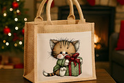 Whimsical christmas cat clipart, an Illustration by Designworld (Thumbnail 5 of 6)