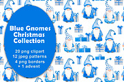 Blue Gnome Christmas Collection, a Pattern Graphic by Lagmar Design (Thumbnail 1 of 11)