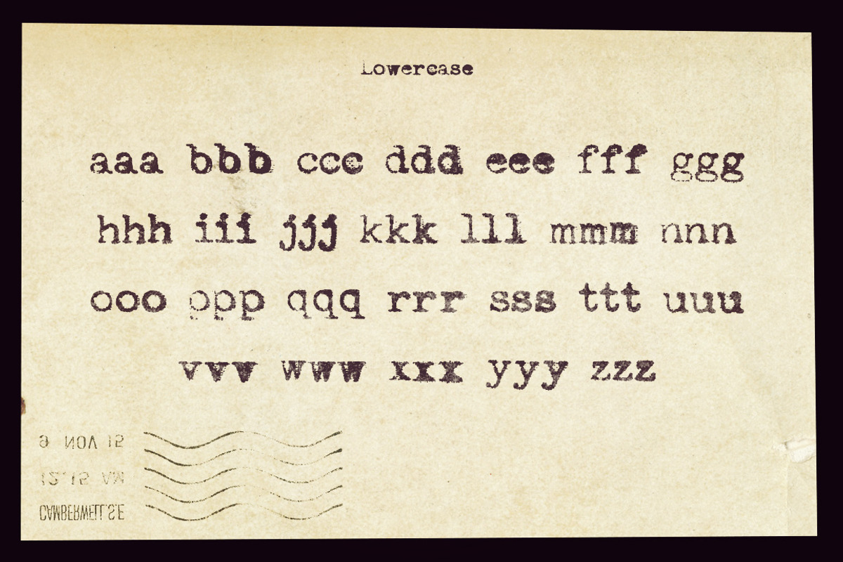 Typewriter typeface not my type preview 5