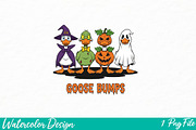 Funny Goose Bumps png, an Illustration by Watercolor design (Thumbnail 1 of 3)