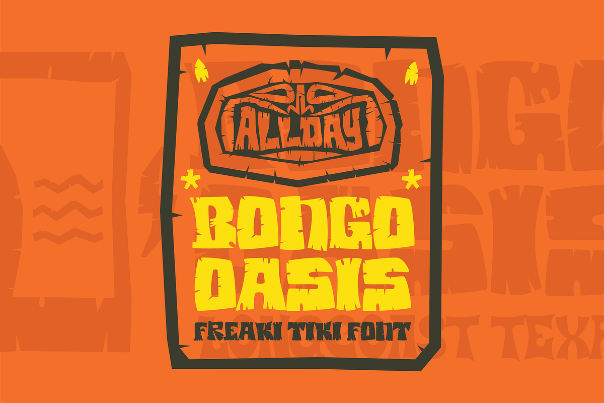 Bongo Oasis | Freaki Tiki Font, a Handwritten Font by Bend Industries (Photo 3 of 10)