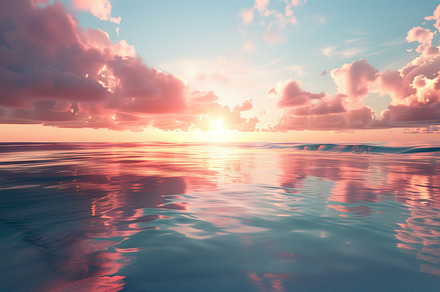 Sky with pink, red cloud,, a Nature Photo by Imaginarium